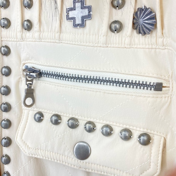 Double D Ranch “Racing Clouds” Studded Jacket in Bone | Size S | NEW - Picture 5 of 13